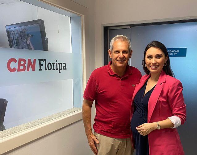 Ricardo Saldanha sócio-diretor da CFL Imóveis, com Eveline Poncio
