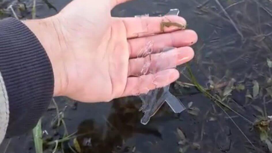 Lago congelou em Bom Jardim da Serra (Foto: Sérgio Felipe Rodrigues)
