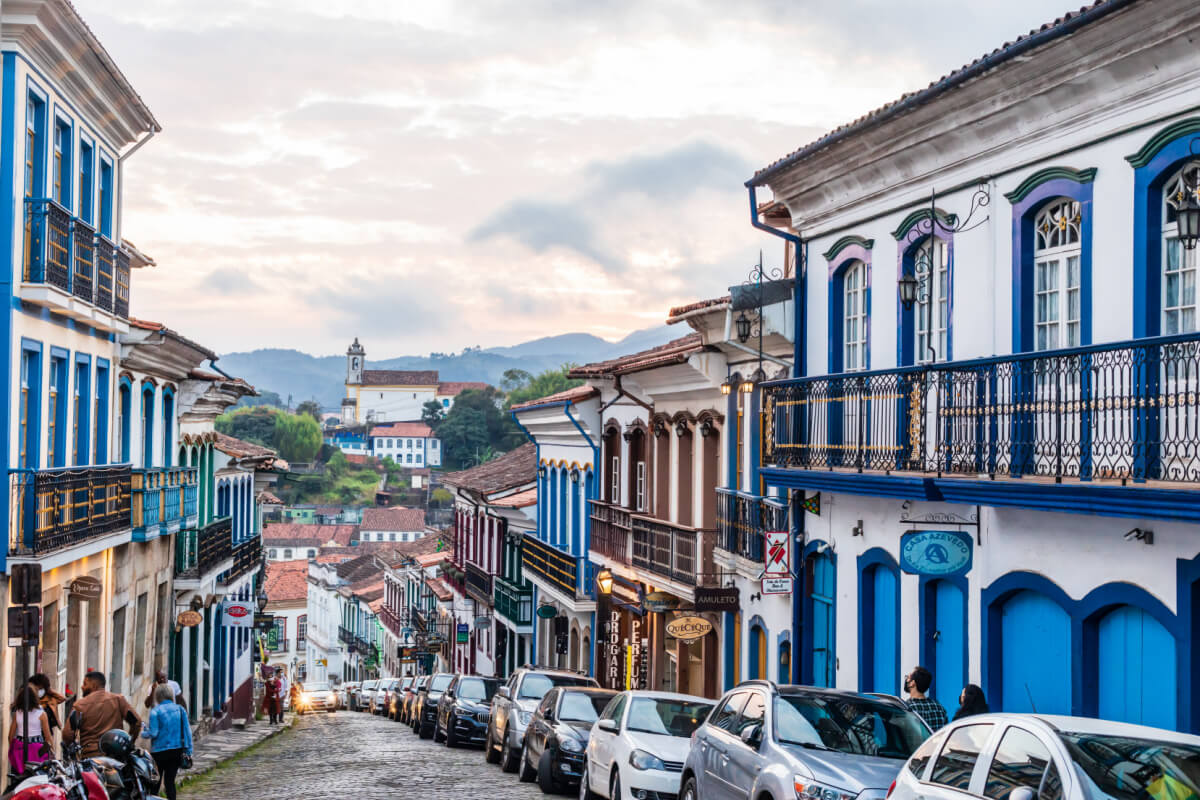 Vista da Rua Conde de Bobadela, em Ouro Preto, Minas Gerais