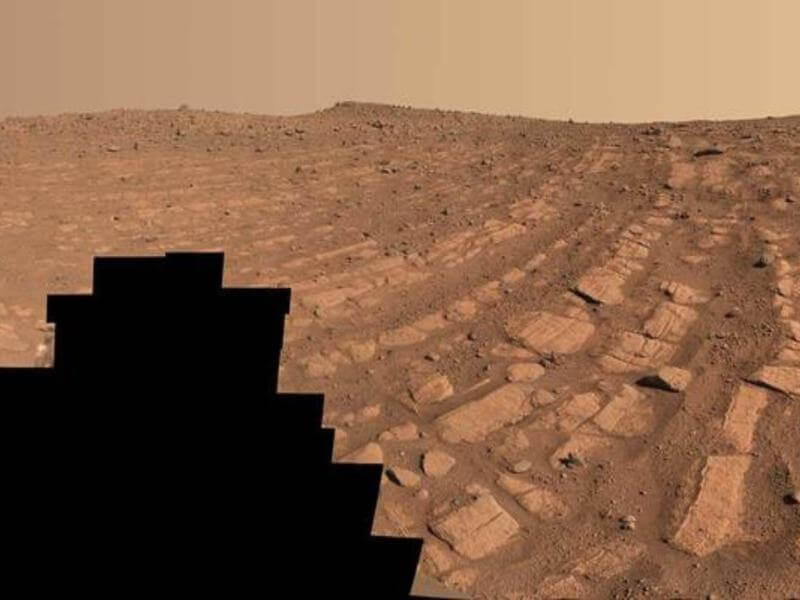 Imagens do solo de Marte com curvas obtidas pela Nasa
