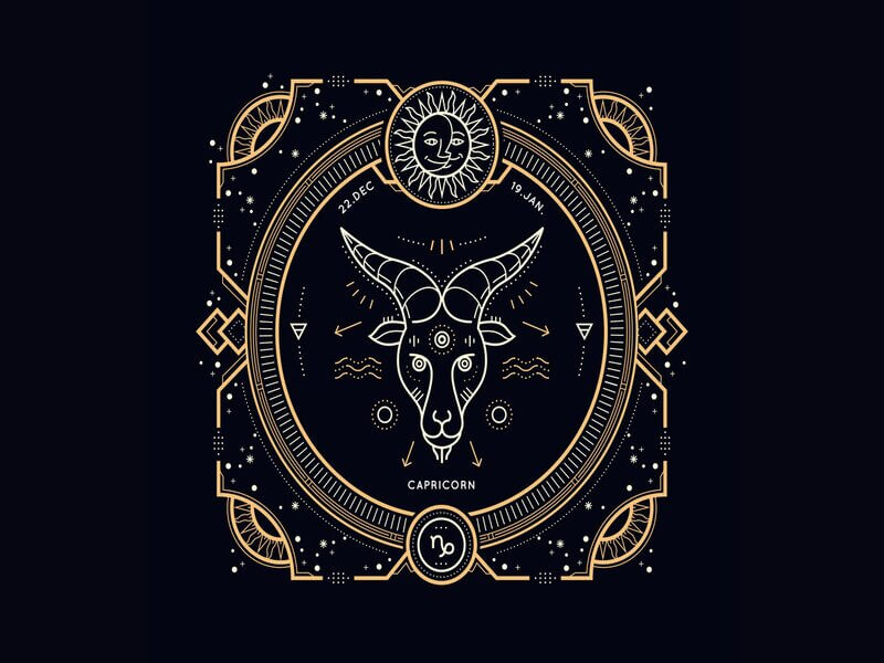 Ilustração do signo de Capricórnio