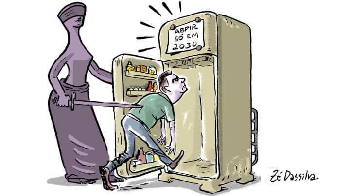 Na Geladeira, charge Zé Dassilva
