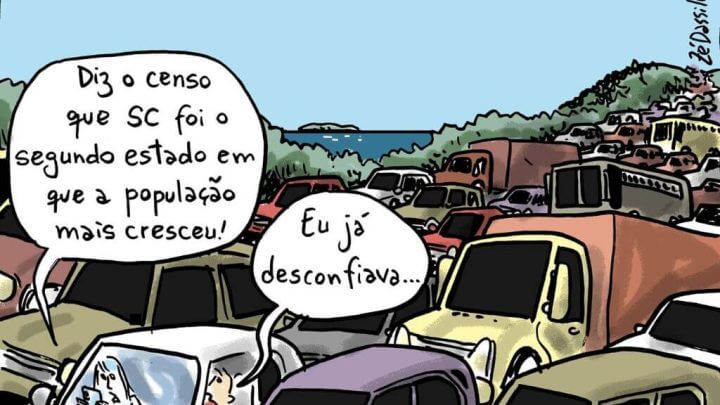 Charge Zé Dassilva SC no Censo