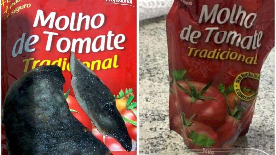 Molho de tomate da marca indiciada