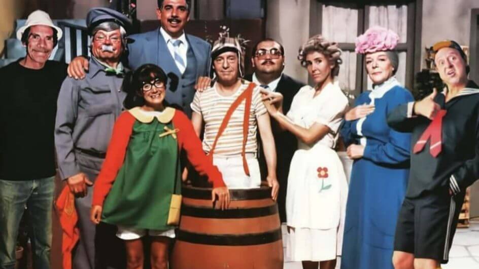 Imagem da turma do seriado de Chaves