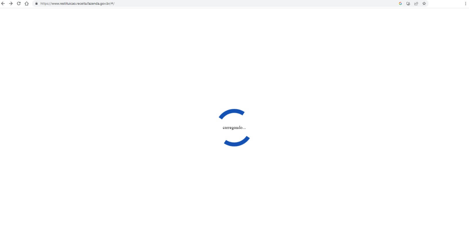 site receita fora do ar