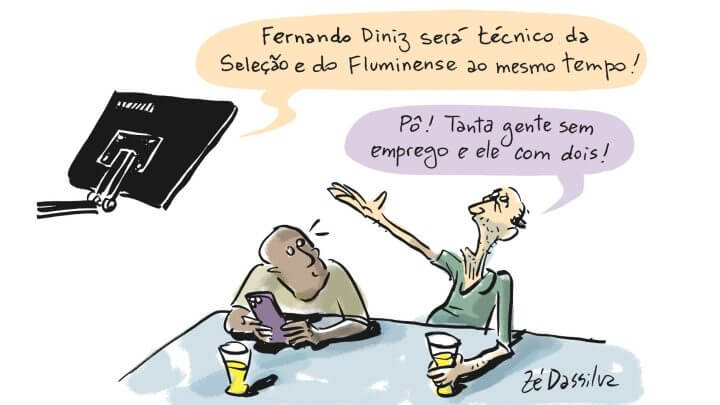 Charge do Zé Dassilva: Dois empregos