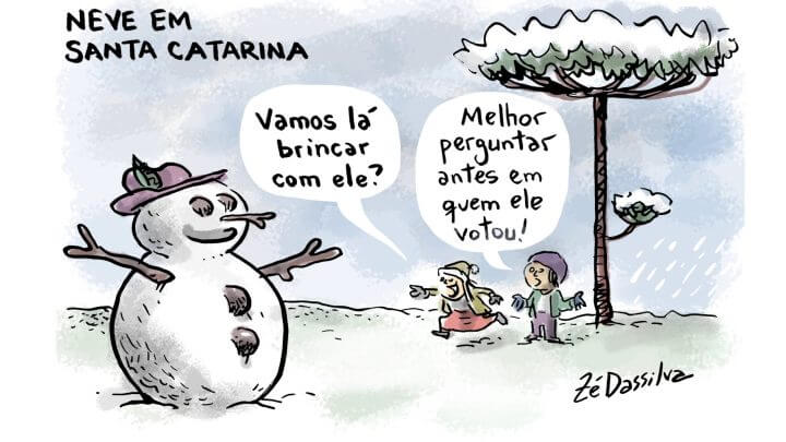 Charge do Zé Dassilva: Neve em SC