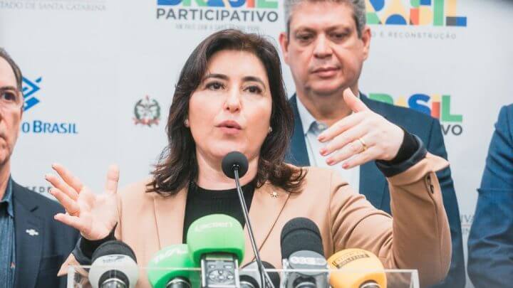 Simone Tebet visitou SC para audiência sobre PPA 2024/2027