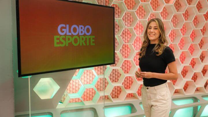 Jéssica Cescon, comentarista da NSC, estará no Redação Sportv