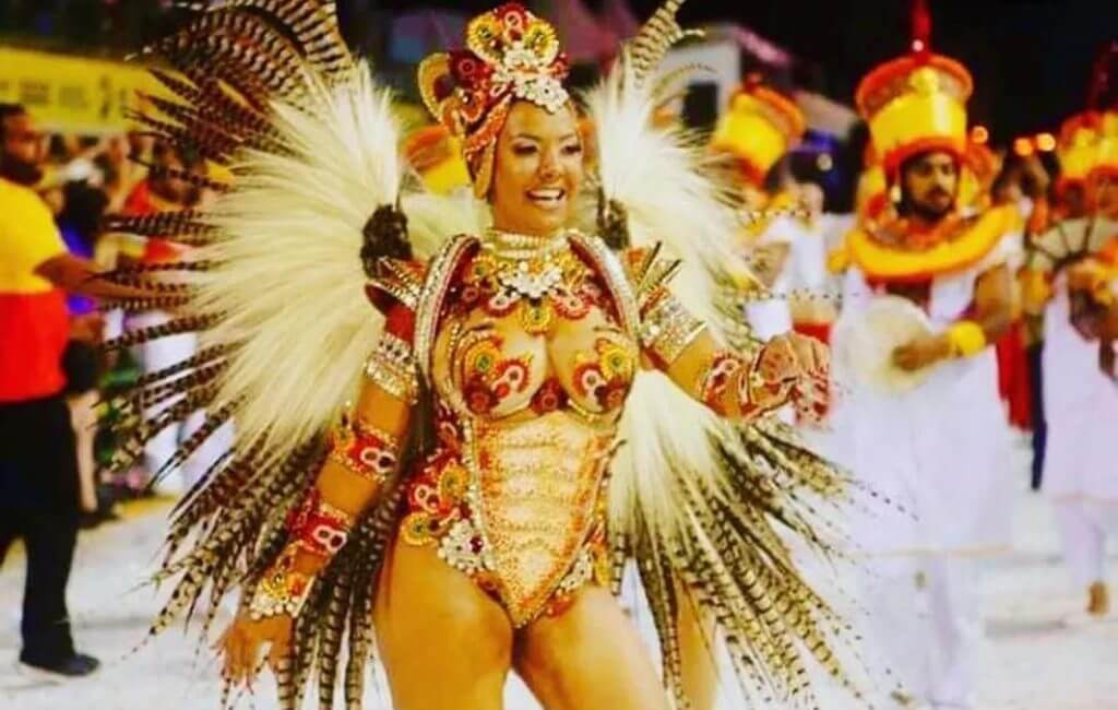 Renata participou do Carnaval deste ano na capital catarinense