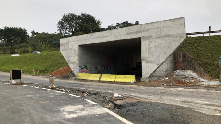 Viaduto fica no Km 47, no bairro Fortaleza, em Blumenau