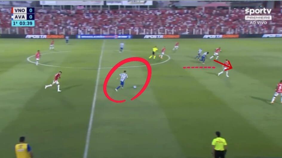 Primeiro tempo do Avaí contra o Vila Nova foi exemplo do novo padrão da equipe na Série B (Foto: reprodução/ SPORTV)