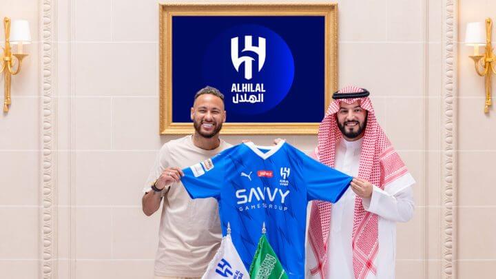 Neymar como novo jogador do Al Hilal, da Arábia Saudita (Foto: divulgação/ Al Hilal)
