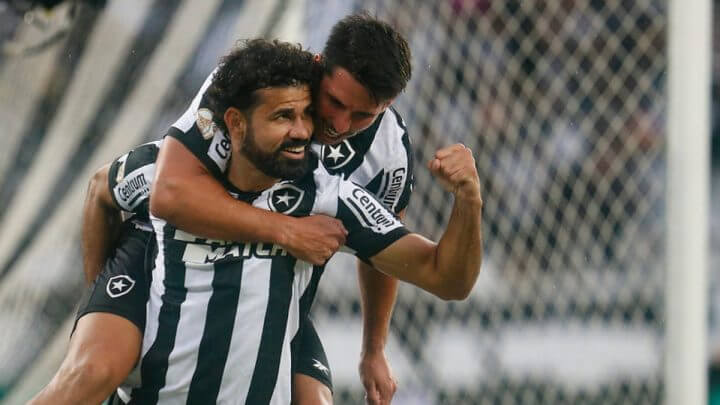 Diego Costa marcou dois gols na vitória do Botafogo contra o Bahia (Foto: Vítor Silva/Botafogo)