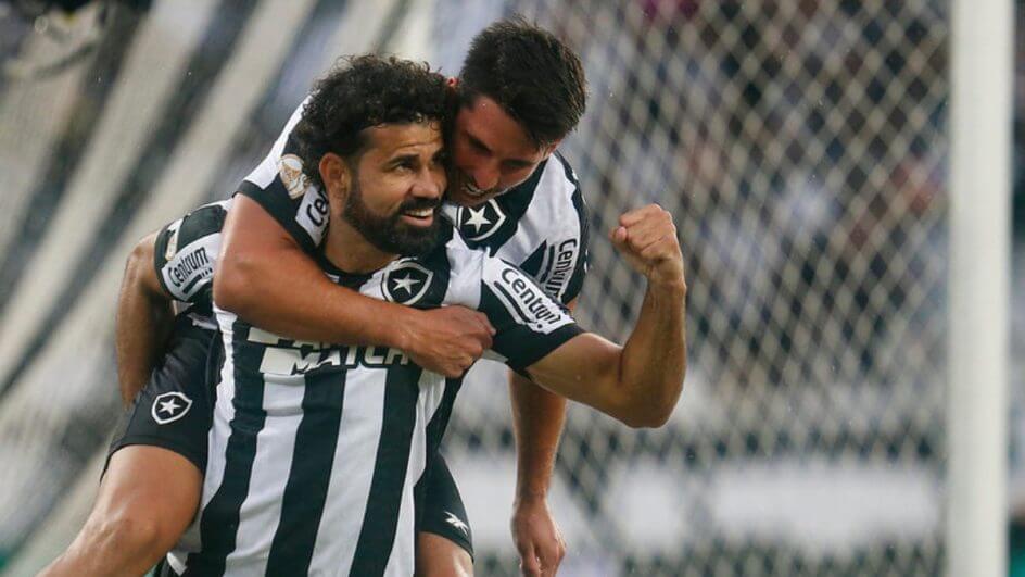 Diego Costa marcou dois gols na vitória do Botafogo contra o Bahia (Foto: Vítor Silva/Botafogo)