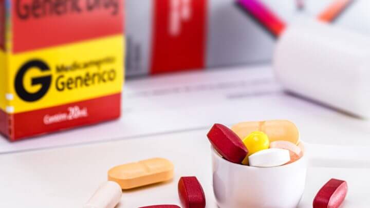Comprimidos de medicamentos genéricos