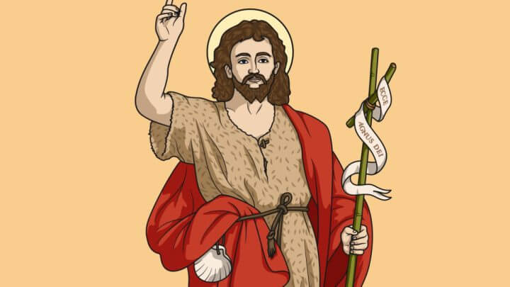 Ilustração vetorial colorida de São João Batista