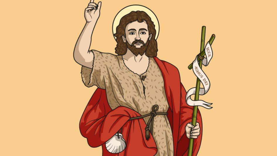 Ilustração vetorial colorida de São João Batista