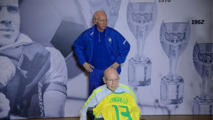 Zagallo durante inauguração de estátua em 2022 (Tomaz Silva/Agência Brasil)