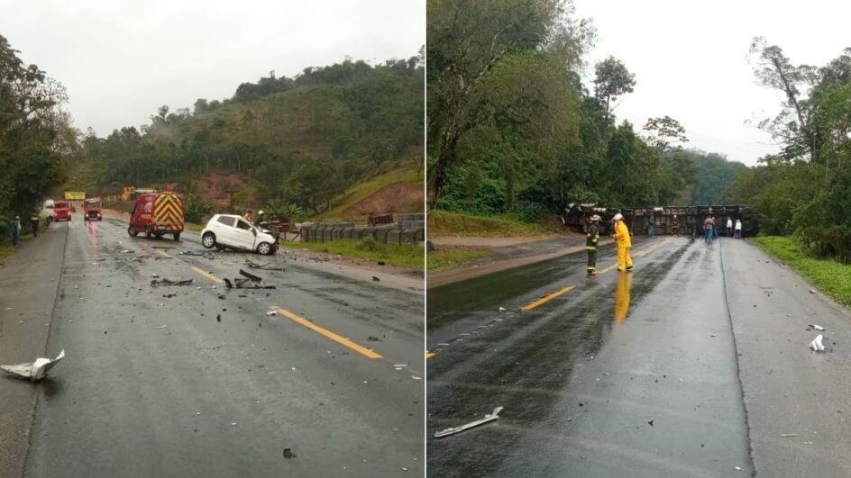Acidente aconteceu na manhã desta quinta-feira (10)