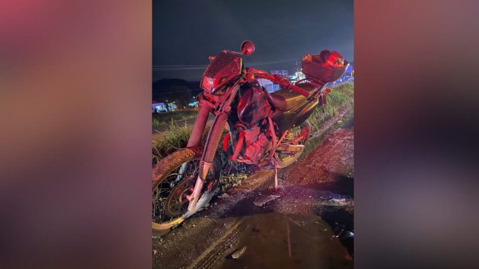 Moto atropelou pedestre na noite de sexta-feira em Indaial