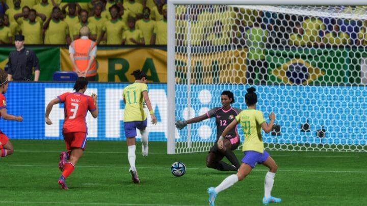 Adriana chuta pelo Brasil no FIFA 23