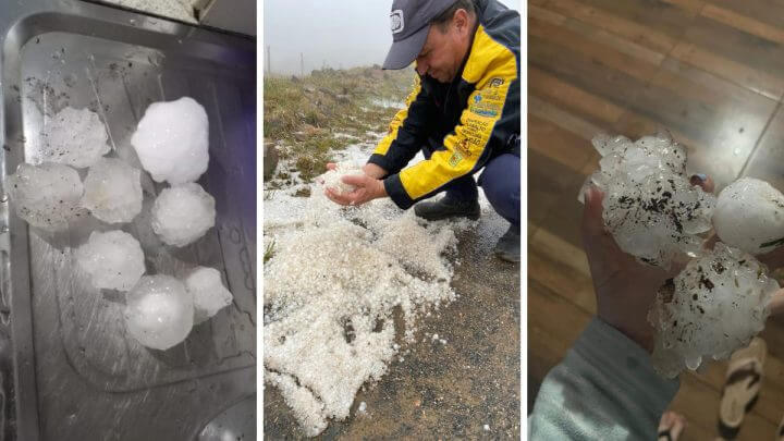 Granizo no Oeste e Serra Catarinense