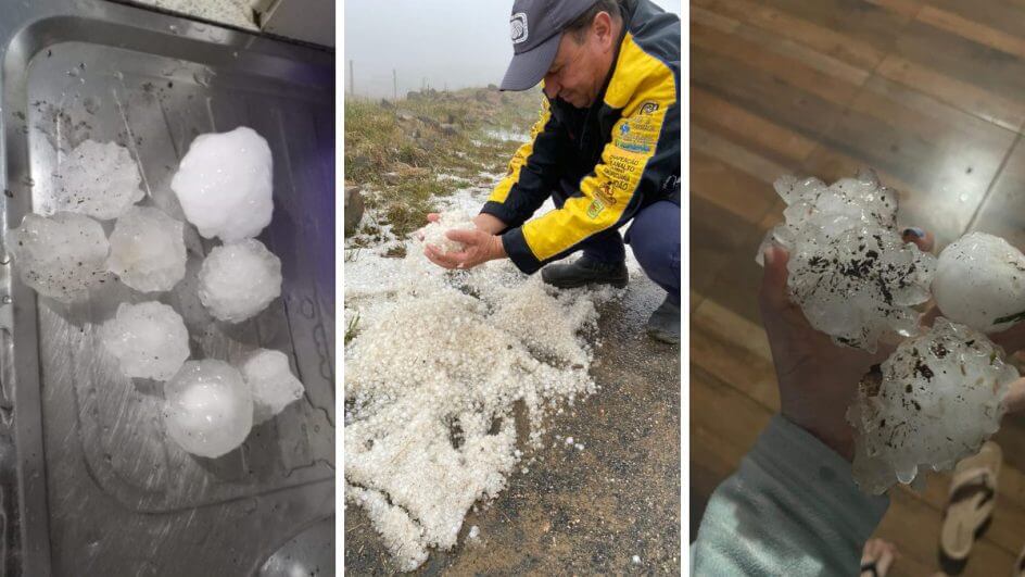 Granizo no Oeste e Serra Catarinense