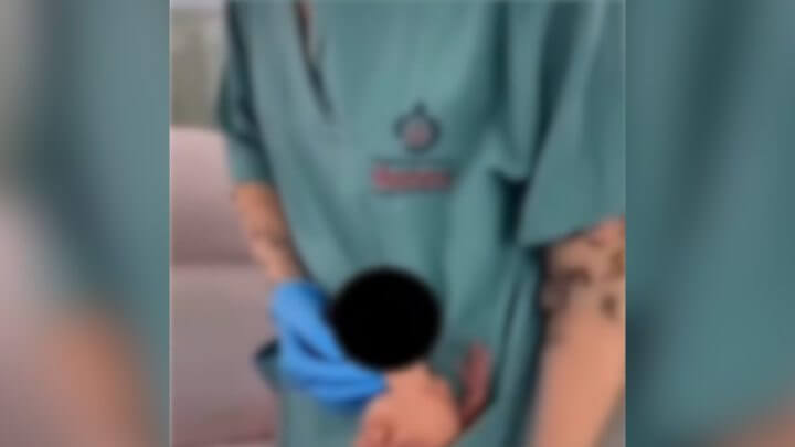 Fisioterapeuta ficou com bebê no bolso