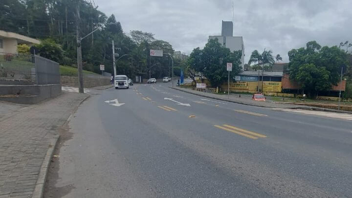 Rua General Osório, em Blumenau