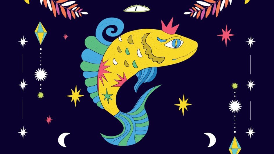 Ilustração do signo de peixes