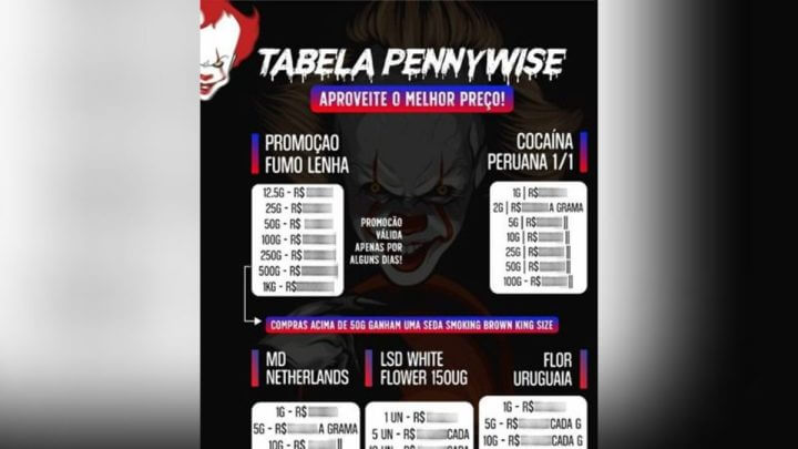 Cardápio era distribuído em aplicativos de mensagens