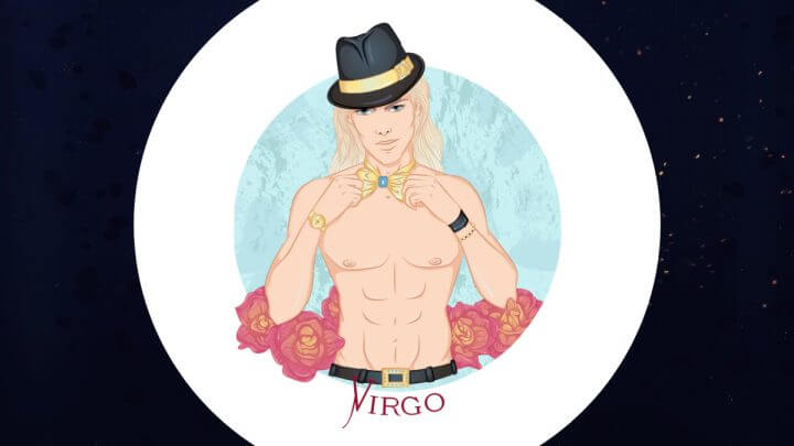 Ilustração do homem do signo de Virgem