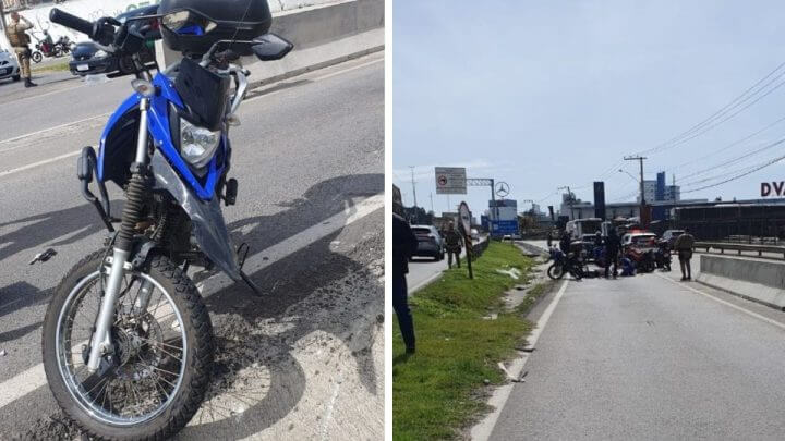 Acidente ocorreu em via marginal da BR-101