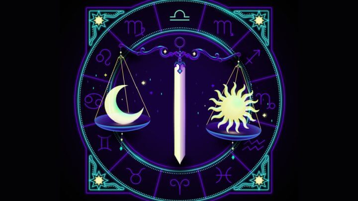 Ilustração do símbolo do signo de libra