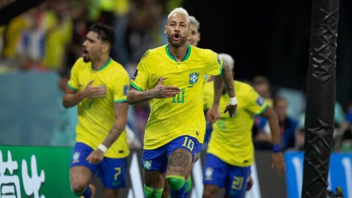 Neymar comemora gol contra a Croácia (Foto: Lucas Figueiredo/CBF)