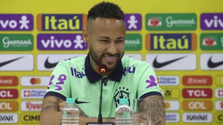 Neymar participou do chá revelação de deputado federal durante concentração da seleção brasileira (Foto: Vitor Silva/CBF)