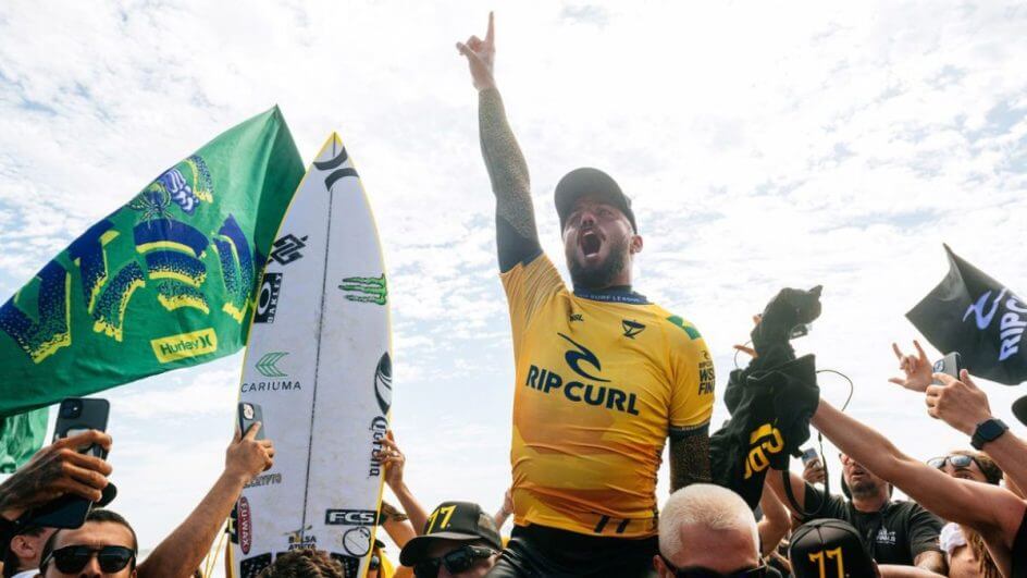 Filipe Toledo foi o campeão no Mundial de Surfe (Foto: WSL/Divulgação)