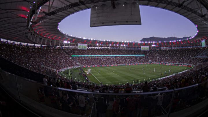 Estádio Maracanã durante jogo do Flamengo (Foto: Paula Reis/CRF)