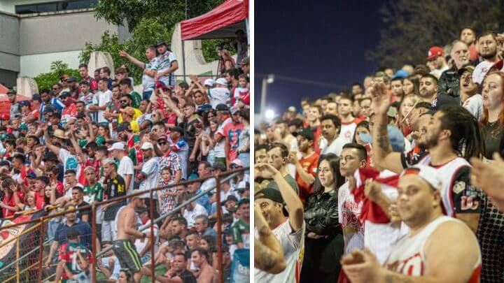 Torcidas do Concórdia e Inter de Lages (Foto: Concórdia/Inter de Lages/Divulgação)