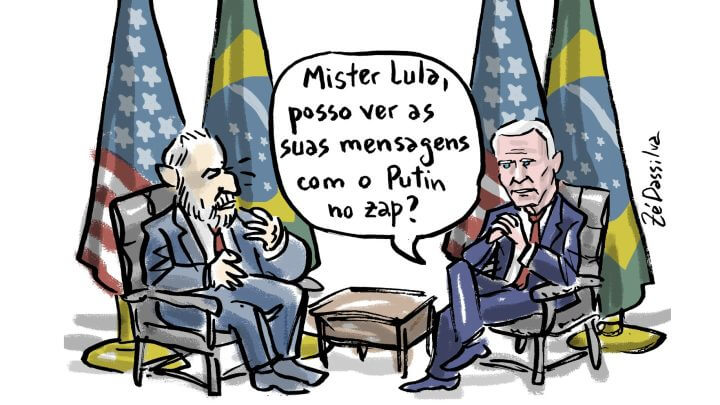 Charge do Zé Dassilva: conversas na ONU
