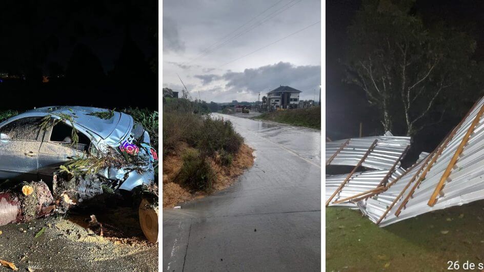 Imagem mostra estragos causados pela chuva em SC
