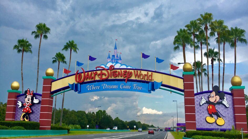 Placa de entrada do Walt Disney World