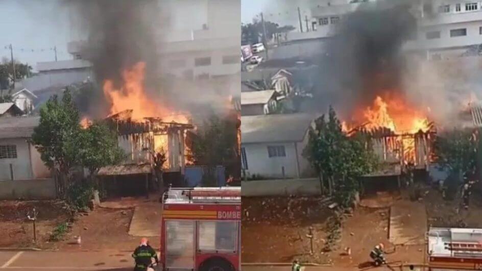 Incêndio em casa de Chapecó