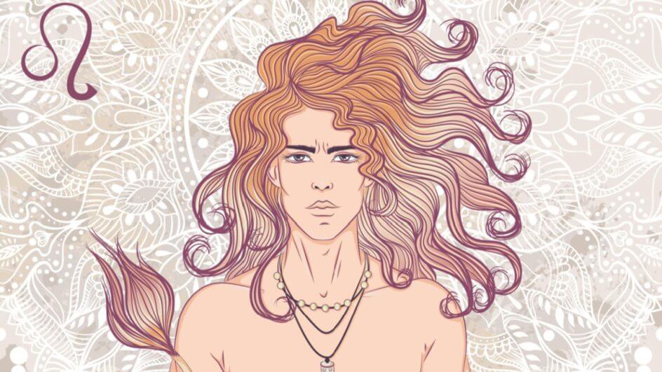 Ilustração de homem do signo de Leão