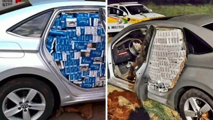 Motorista é preso com 15 mil maços de cigarros contrabandeados no Oeste de SC