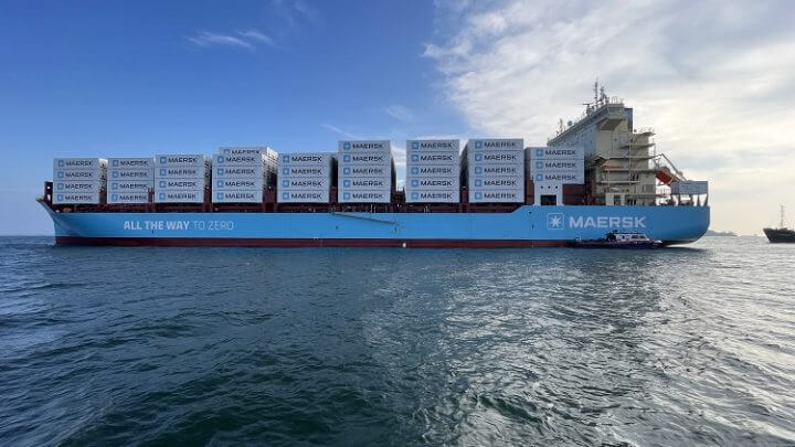 Navio movido a metanol verde