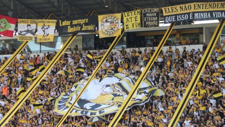 Torcida do Criciúma no estádio Heriberto Hulse, no Sul de Santa Catarina (Foto: Celso da Luz/Criciúma)