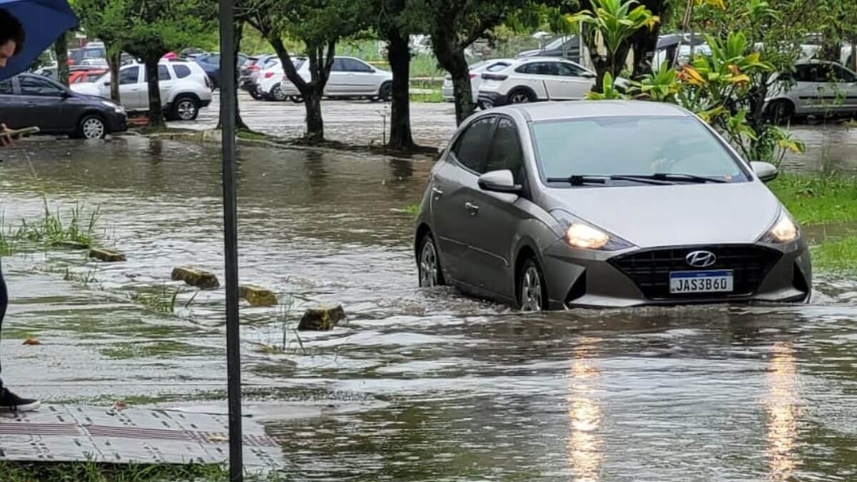 Alunos da UFSC afetados pelas chuvas (Foto: Divulgação/Arquivo Pessoal)